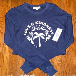Spiritual Gangster Navy Blue "Love & Kindness" Graphic Sweatshirt